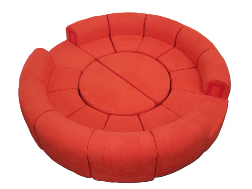 Kuschelrondell 14-teilig, 240 cm, B1 Stoff o. KL, viele Farben